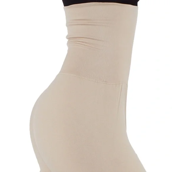 High elastic waist band fleece leggings - Picture 3 of 3